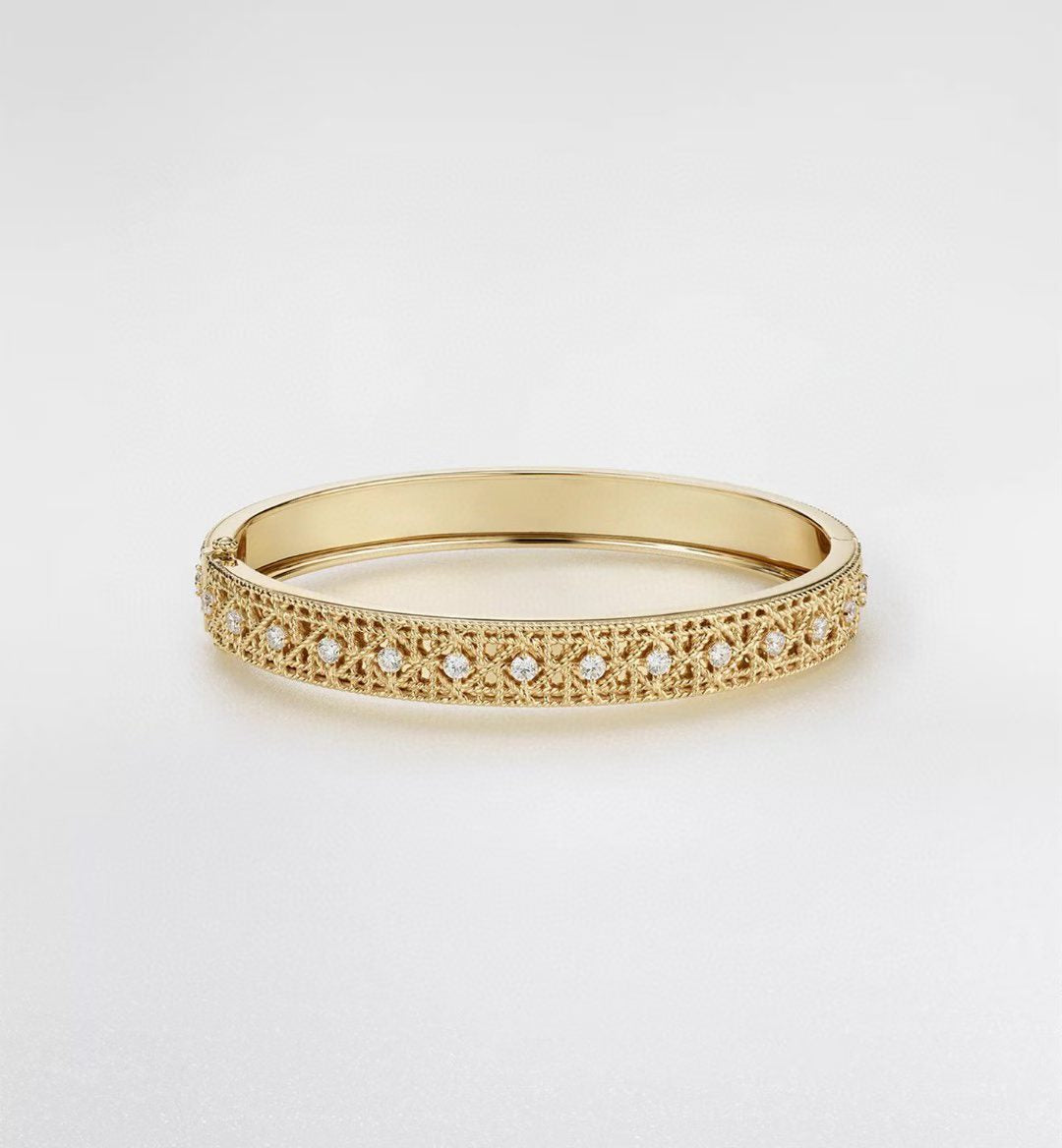 [Loco] 2026 WOVEN-PATTERN BRACELET SET WITH FULL DIAMOND INLAY THREE-COLORS