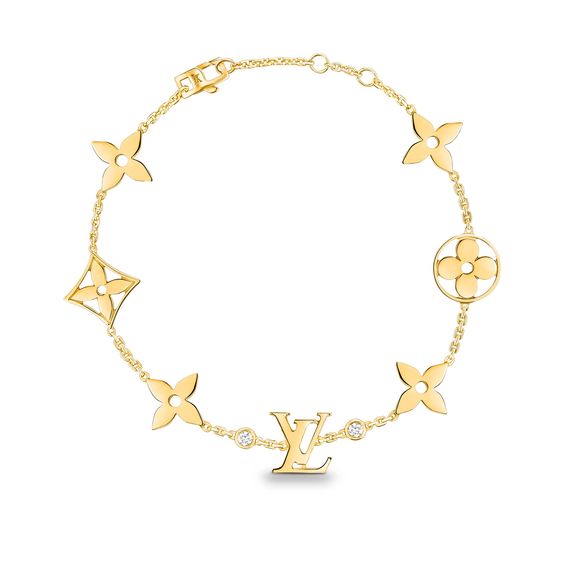 ¡®Loco¡¯STAR AND SUN 7 MOTIFS GOLD BRACELET