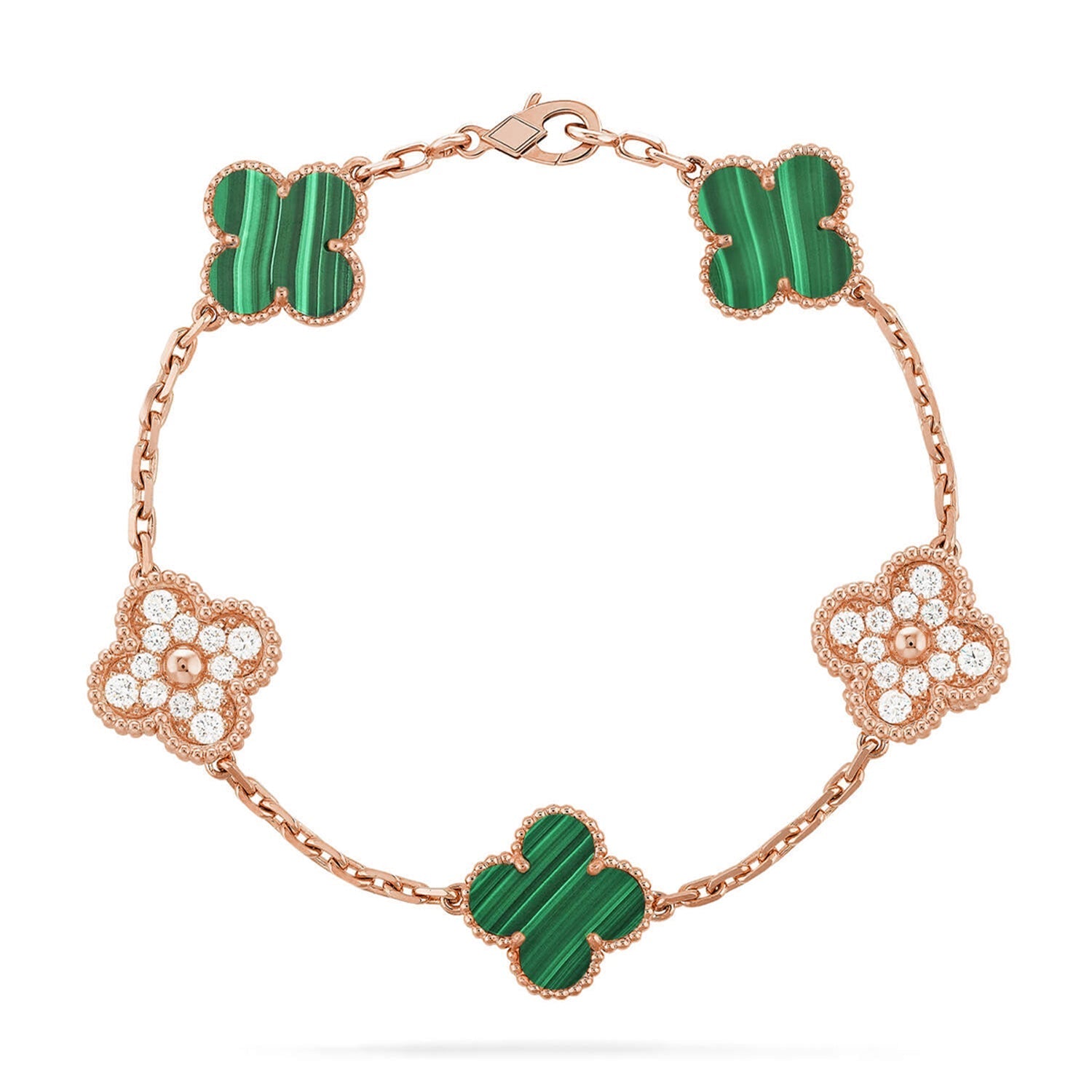 [Loco]New  CLOVER 5 MOTIF MALACHITE BRACELET COLLECTION