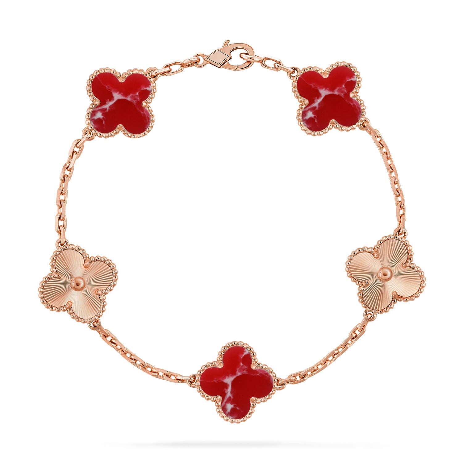 [Loco]New CLOVER 5 MOTIF RED PATTERN BRACELET COLLECTION