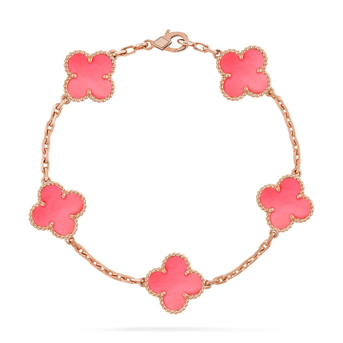 [Loco]New  CLOVER 5 MOTIFS  PINK MOP BRACELET COLLECTION