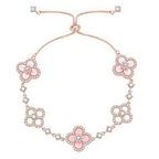 ¡®Loco¡¯CLOVER 5 MOTIF PINK BLUE RED WHITE BRACELET