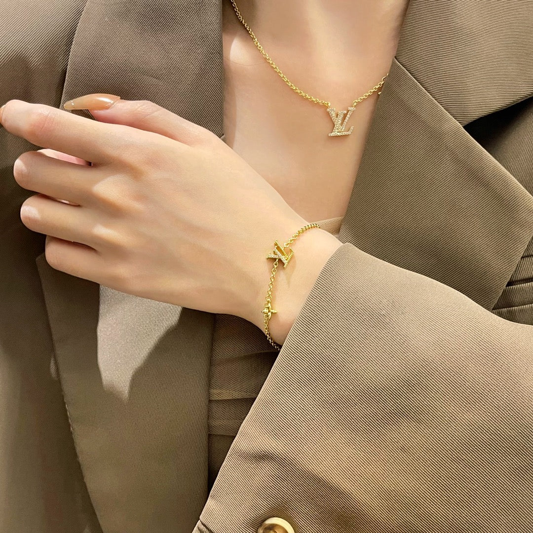 ¡®Loco¡¯LOGO STAR MOTIF GOLD BRACELET
