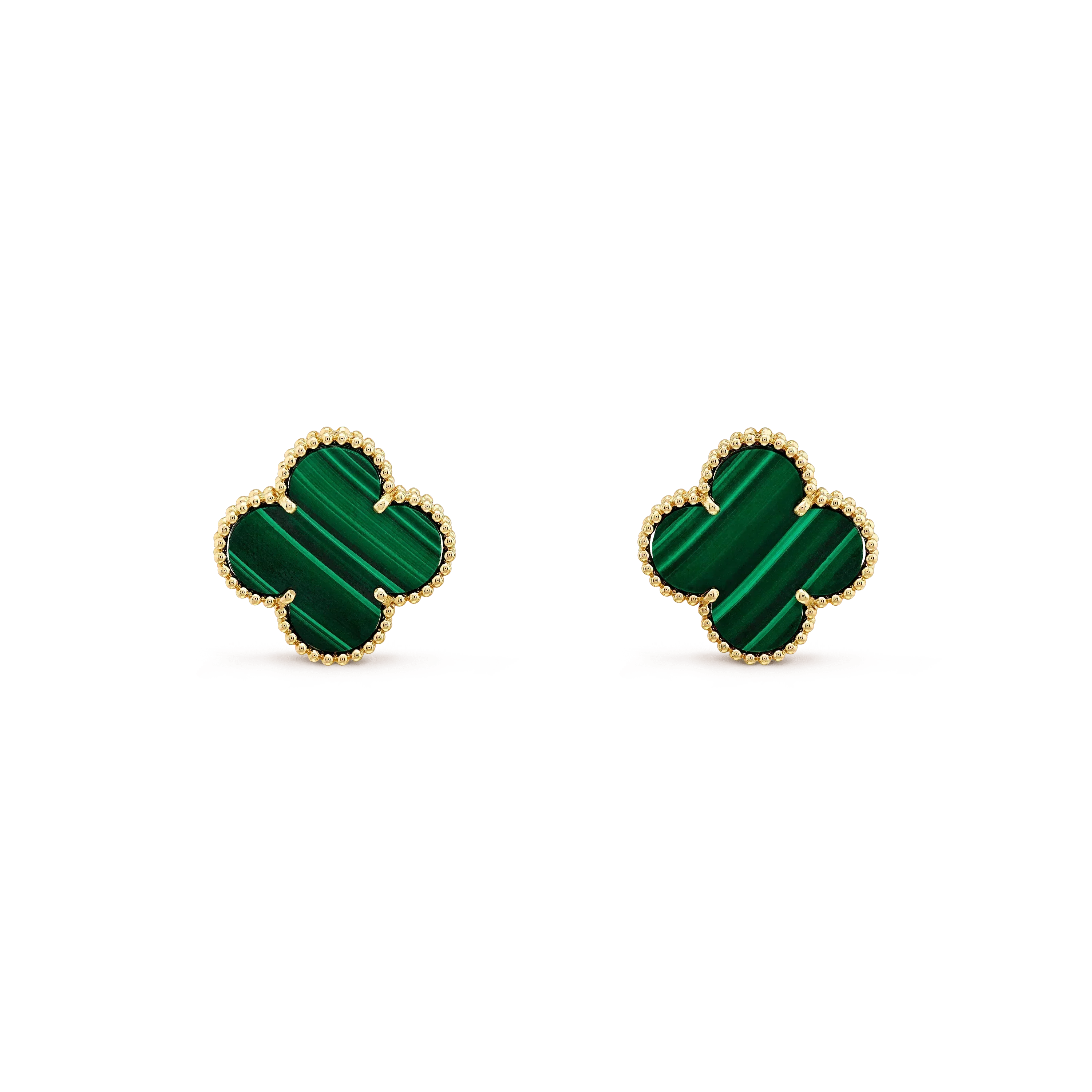 ¡®Loco¡¯CLOVER MINI 9.5MM MALACHITE  EARRINGS