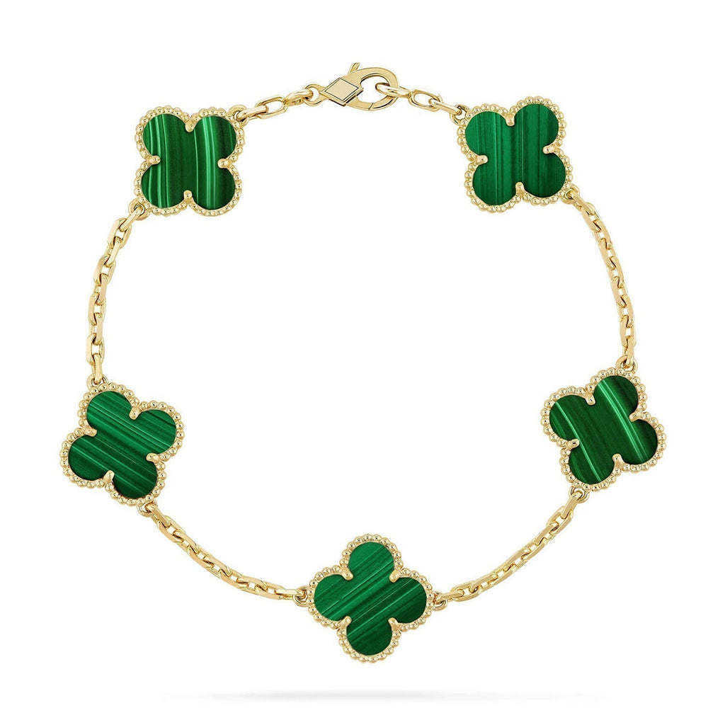 [Loco]New  CLOVER 5 MOTIF MALACHITE BRACELET COLLECTION