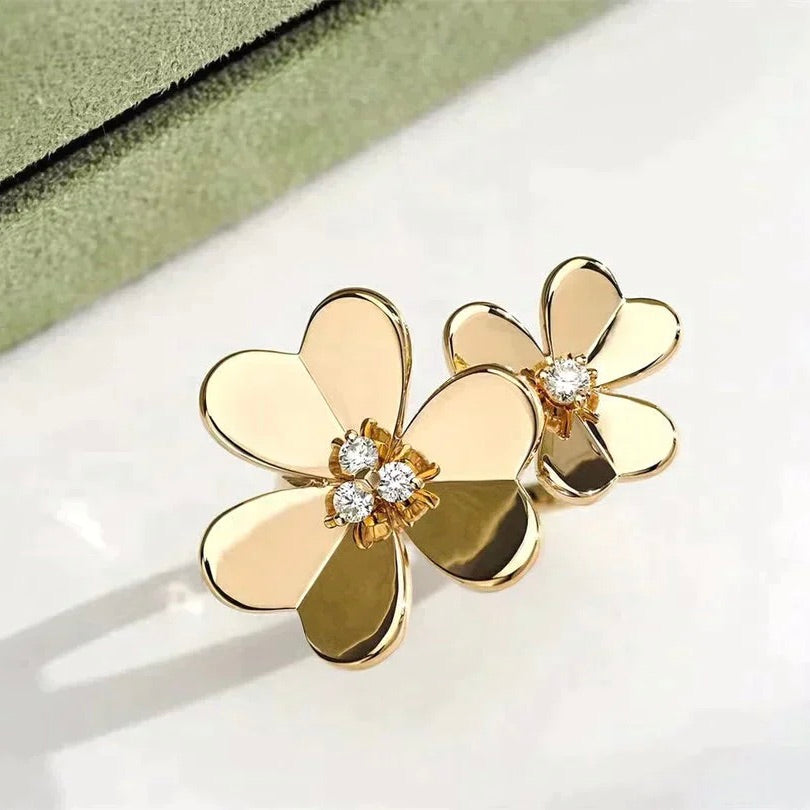 ¡®Loco¡¯CLOVER COMOS GOLD DIAMOND RING