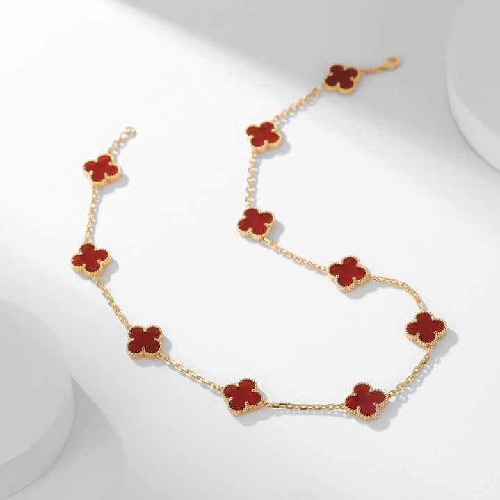 ¡®Loco¡¯CLOVER 10 MOTIFS CARNELIAN NECKLACE