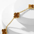 ¡®Loco¡¯CLOVER 10 MOTIFS TIGER EYE NECKLACE