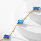 ¡®Loco¡¯CLOVER 10 MOTIFS BLUE AGATE NECKLACE