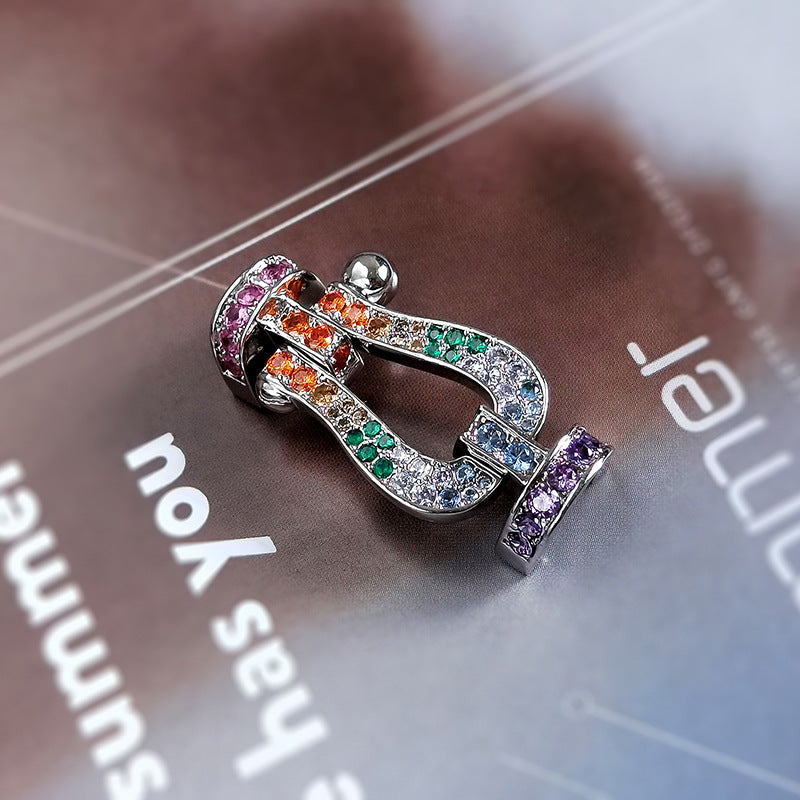 ¡®Loco¡¯FORCE LARGE HORSESHOE  COLORED DIAMOND BRACELET ROSE GOLD