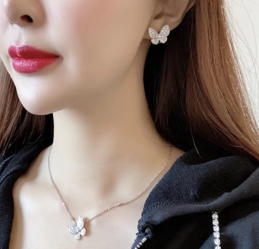 ¡®Loco¡¯BUTTERFLY ALL DIAMOND EARRINGS