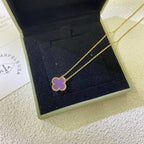 ¡®Loco¡¯CLOVER 15MM  PURPLE VIOLET NECKLACE