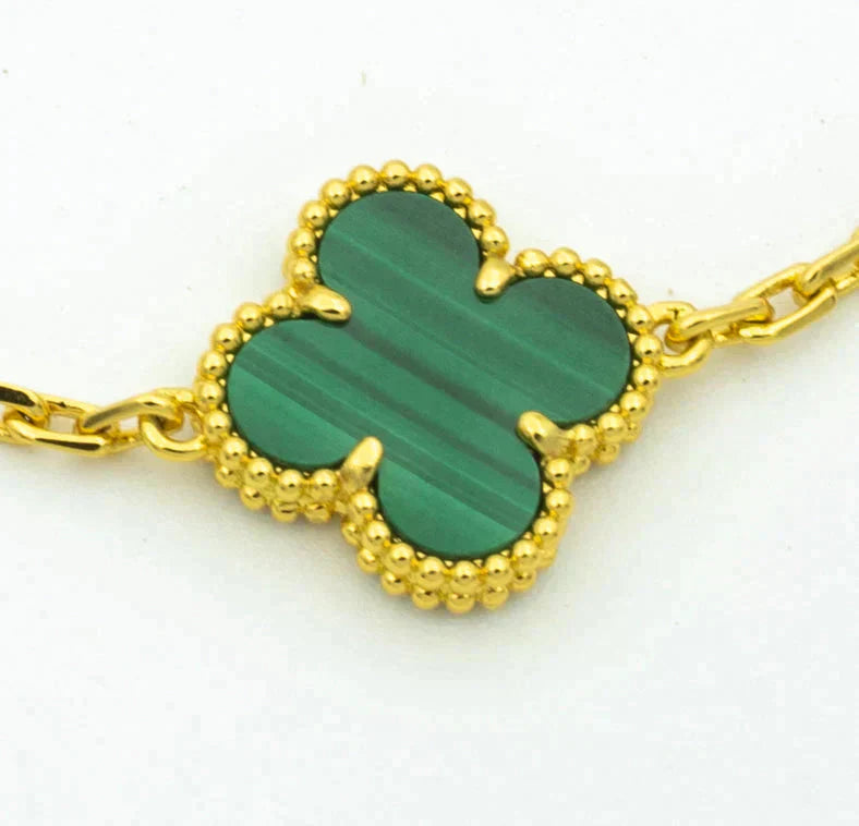 [Loco]New  CLOVER 5 MOTIF MALACHITE BRACELET COLLECTION