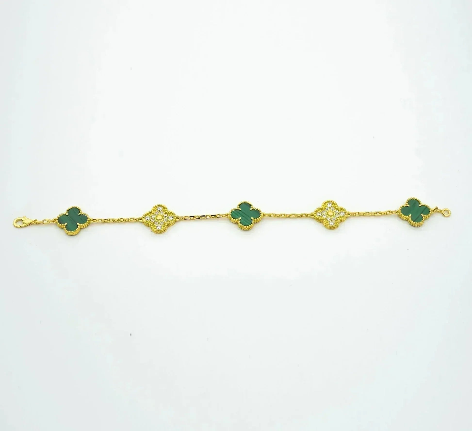 [Loco]New  CLOVER 5 MOTIF MALACHITE BRACELET COLLECTION