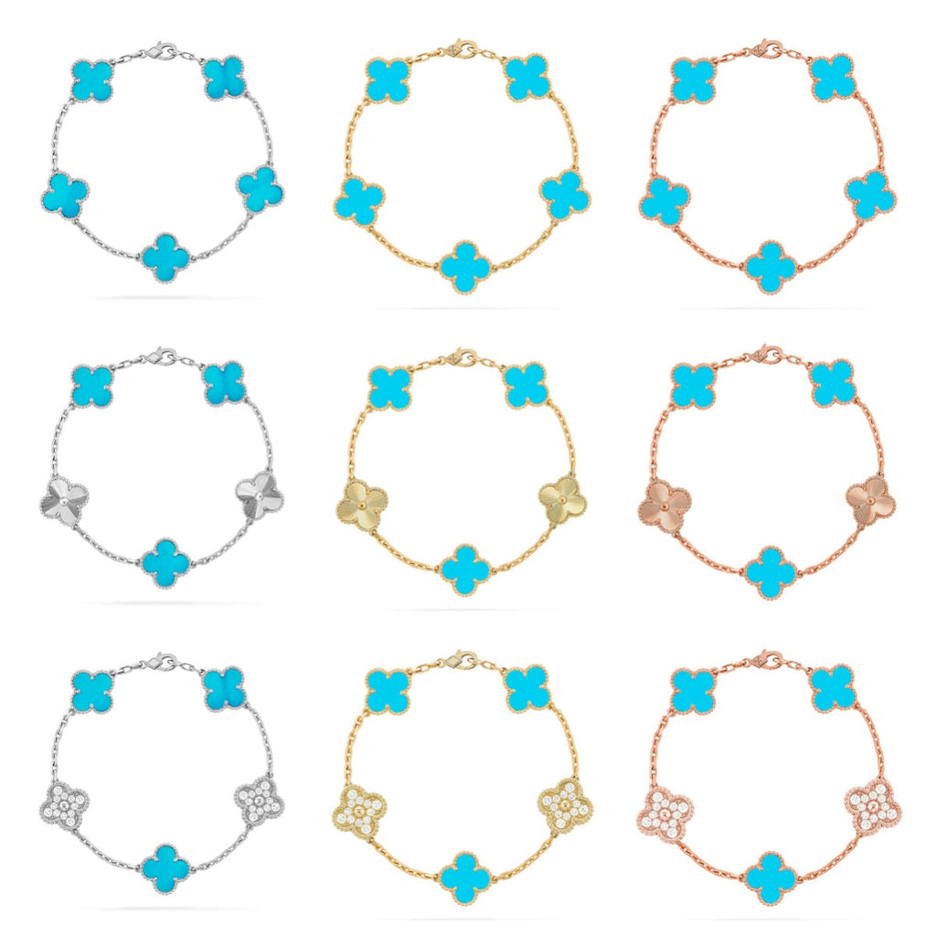 [Loco]New  CLOVER 5 MOTIF TURQUOISE BRACELET COLLECTION