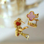 ¡®Loco¡¯CLOVER MEDIUM 1 MOTIFS CARNELIAN  EARRINGS