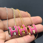¡®Loco¡¯H NECKLACE PINK