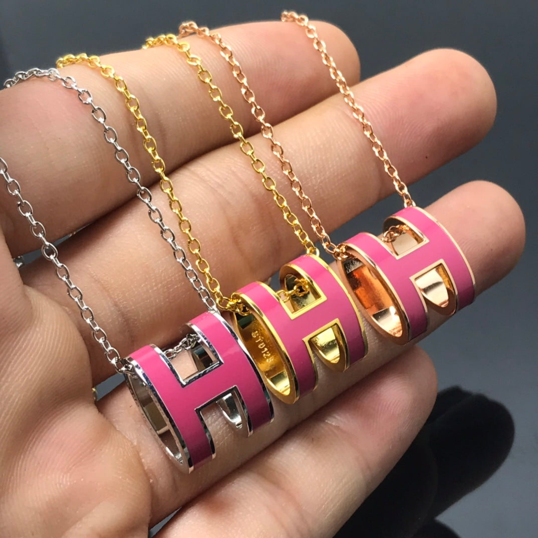 ¡®Loco¡¯H NECKLACE PINK