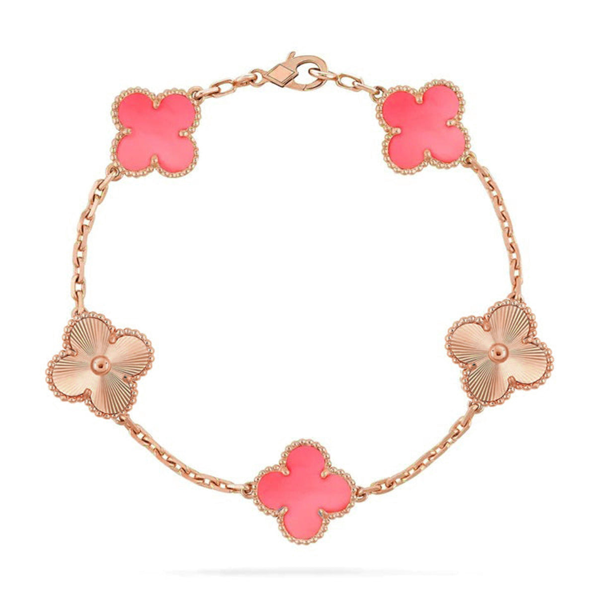 [Loco]New  CLOVER 5 MOTIFS  PINK MOP BRACELET COLLECTION