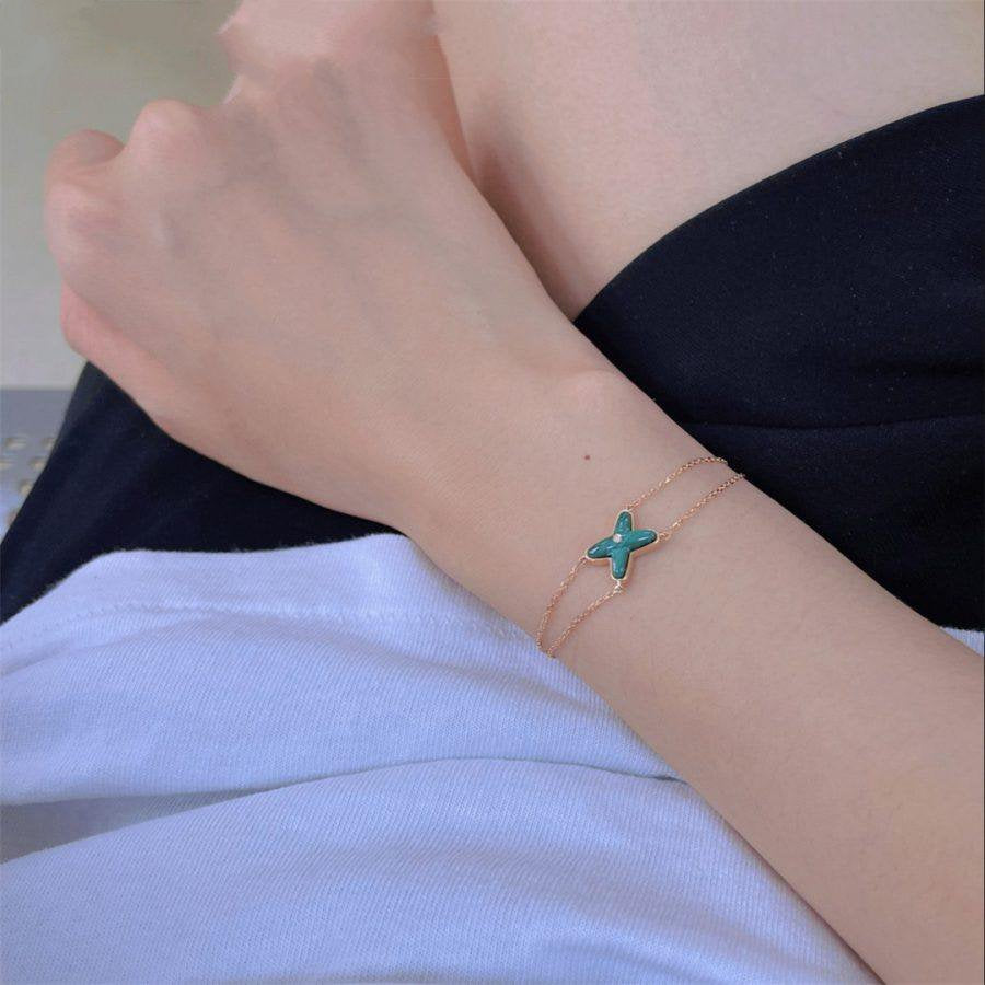 ¡®Loco¡¯JEUX BRACELET MALACHITE PINK GOLD 1 DIAMOND