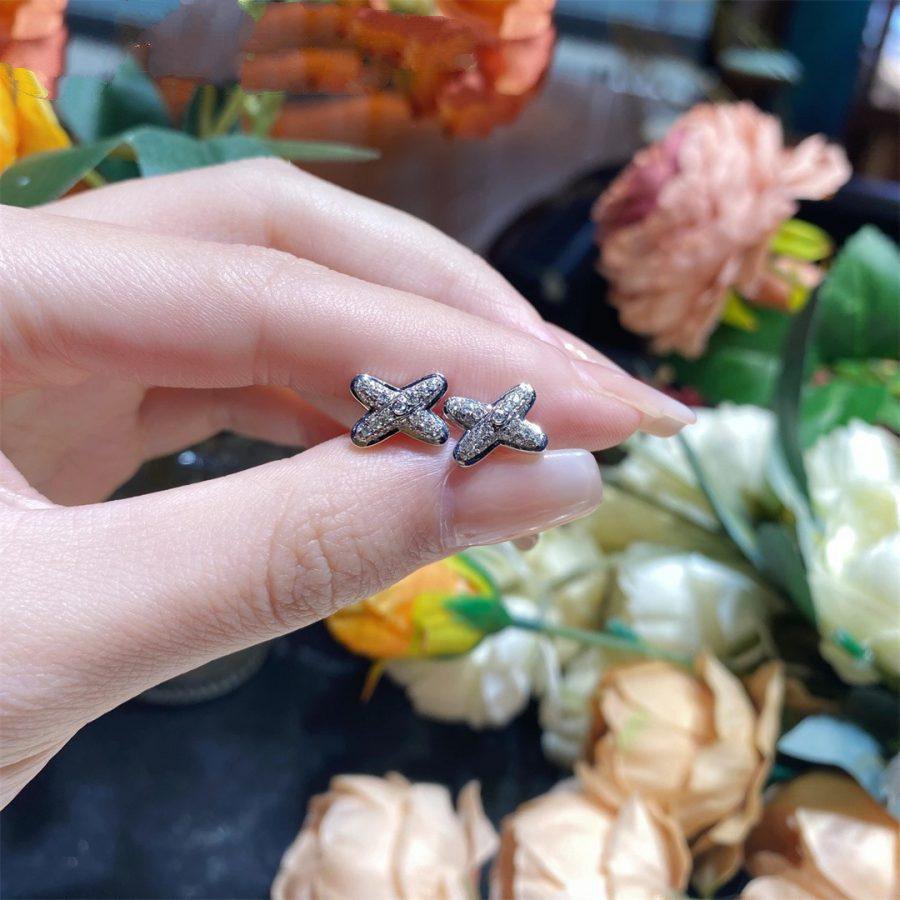 ¡®Loco¡¯JEUX DE SILVER DIAMOND EARRINGS