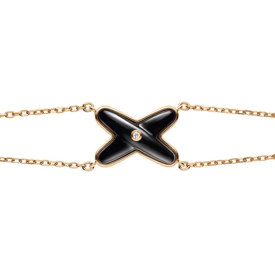 ¡®Loco¡¯JEUX BRACELET ONYX PINK GOLD 1 DIAMOND