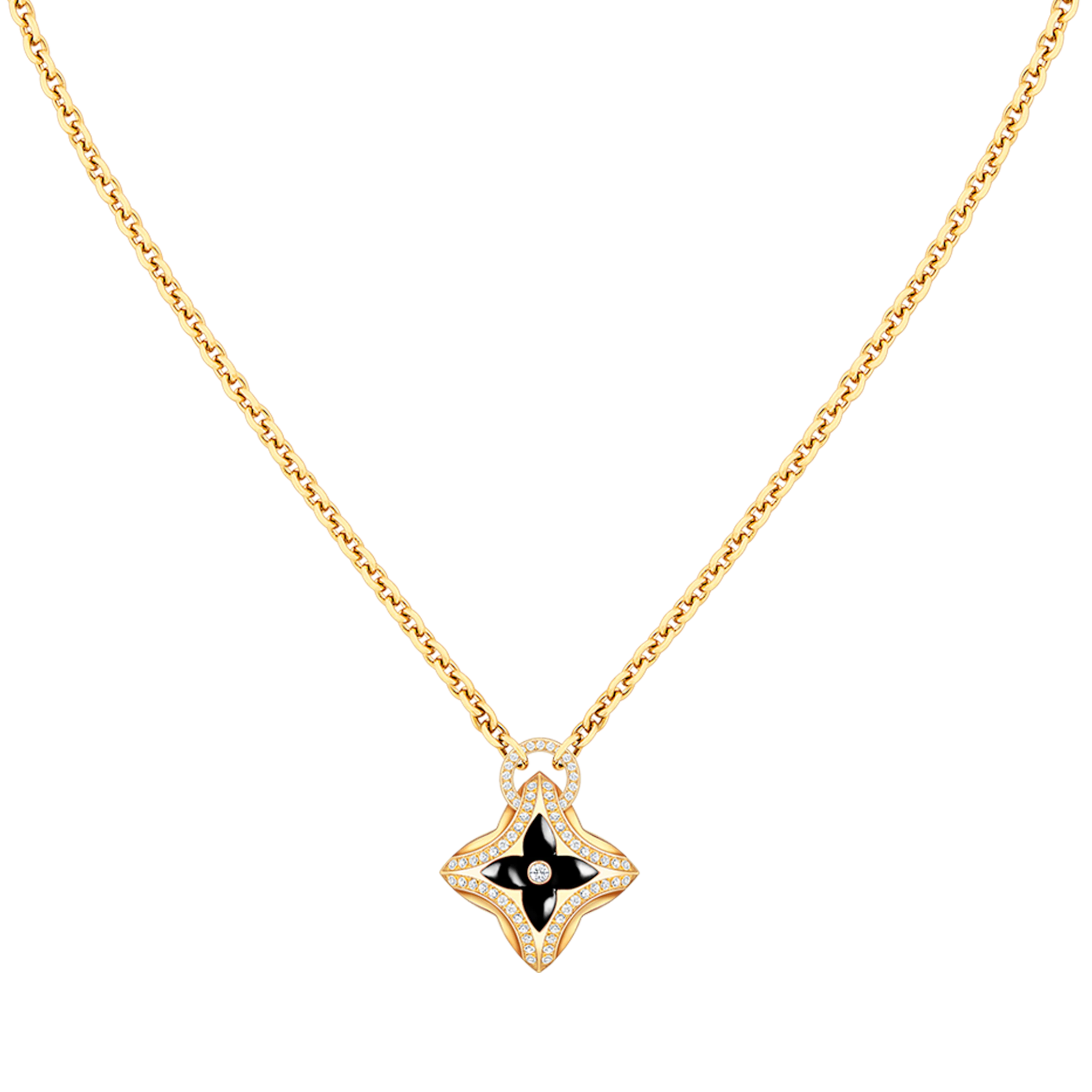 ¡®Loco¡¯STAR PEDANT PINK GOLD DIAMOND NECKLACE