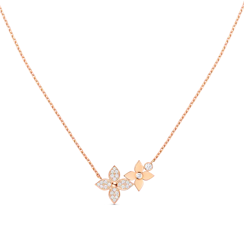 ¡®Loco¡¯STAR BLOSSOM NECKLACE PINK GOLD DIAMONDS