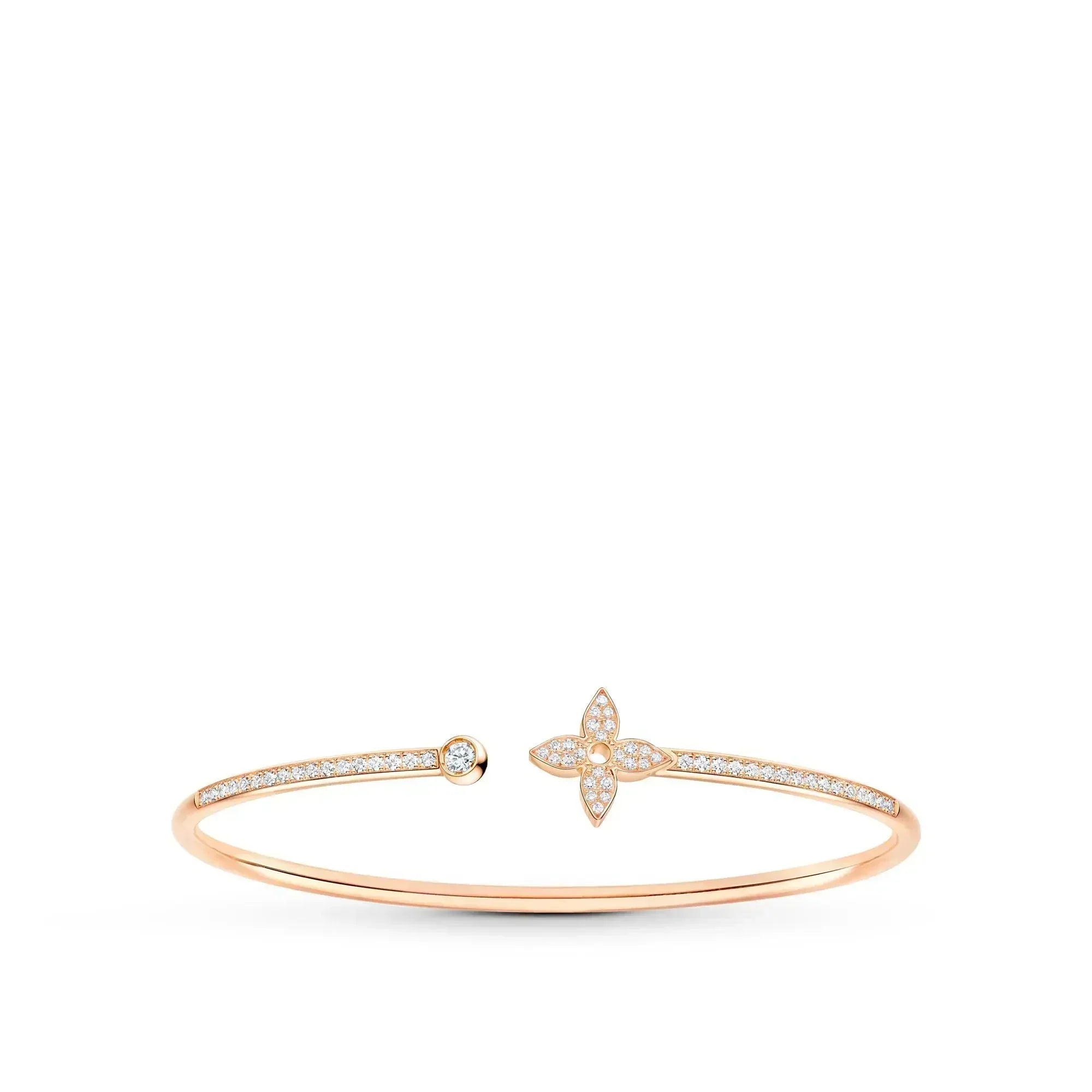 ¡®Loco¡¯IDYLLE PINK GOLD OPEN BRACELET DIAMOND PAVED