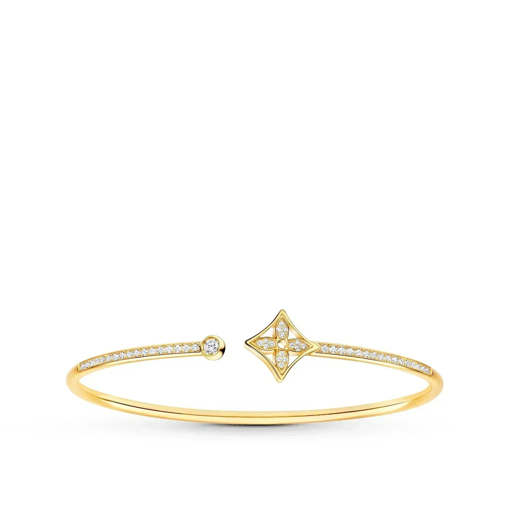 ¡®Loco¡¯IDYLLE GOLD OPEN BRACELET DIAMOND PAVED