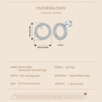 Forever Clear Moissanite Circle Round Stud Earrings