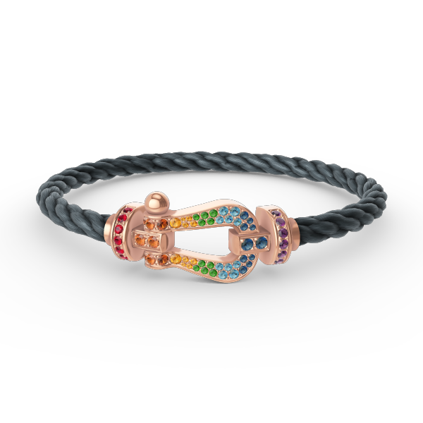 ¡®Loco¡¯FORCE LARGE HORSESHOE  COLORED DIAMOND BRACELET ROSE GOLD