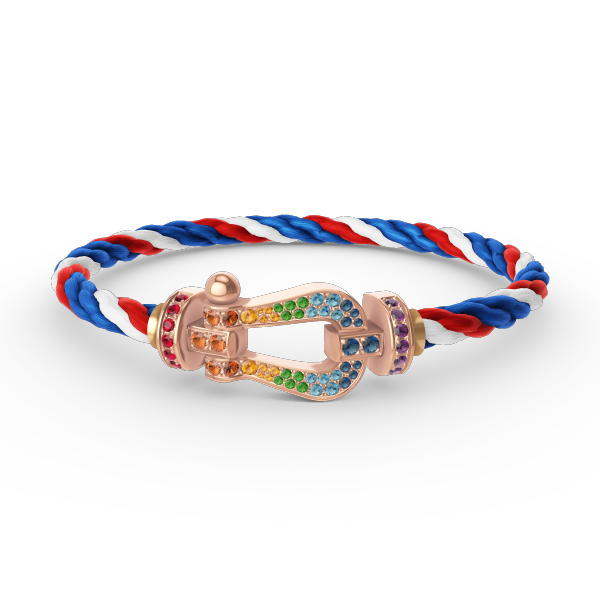 ¡®Loco¡¯FORCE LARGE HORSESHOE  COLORED DIAMOND BRACELET ROSE GOLD