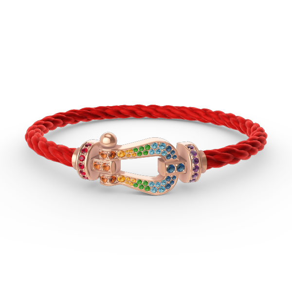 ¡®Loco¡¯FORCE LARGE HORSESHOE  COLORED DIAMOND BRACELET ROSE GOLD