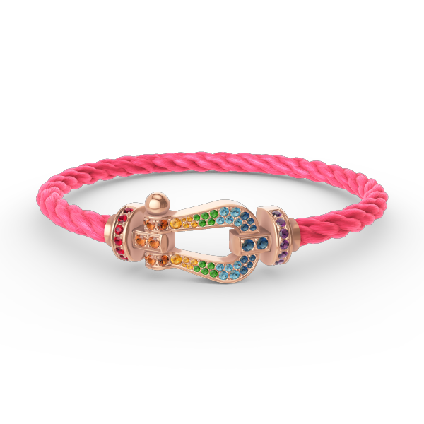 ¡®Loco¡¯FORCE LARGE HORSESHOE  COLORED DIAMOND BRACELET ROSE GOLD