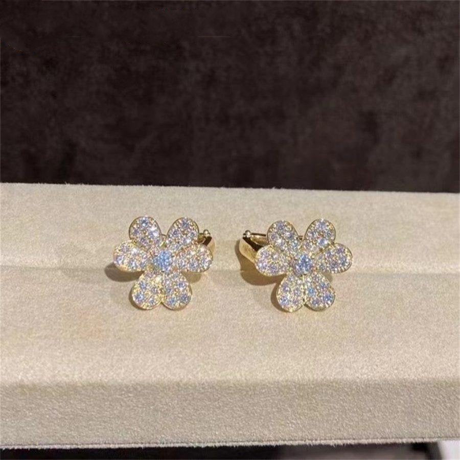 ¡®Loco¡¯FRIVOLE GOLD FLOWER DIAMOND EARRINGS