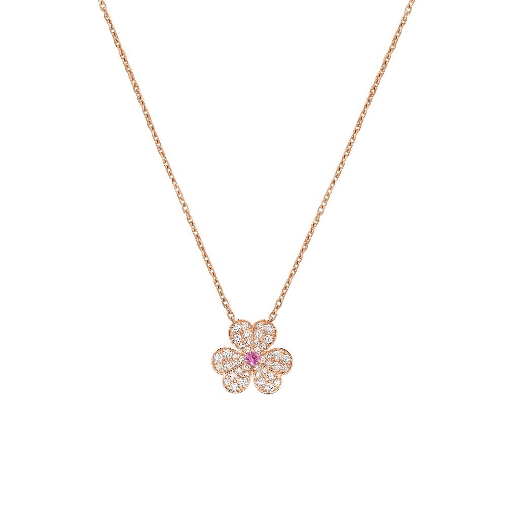¡®Loco¡¯FRIVOLE ROSE GOLD FLOWER DIAMOND NECKLACE