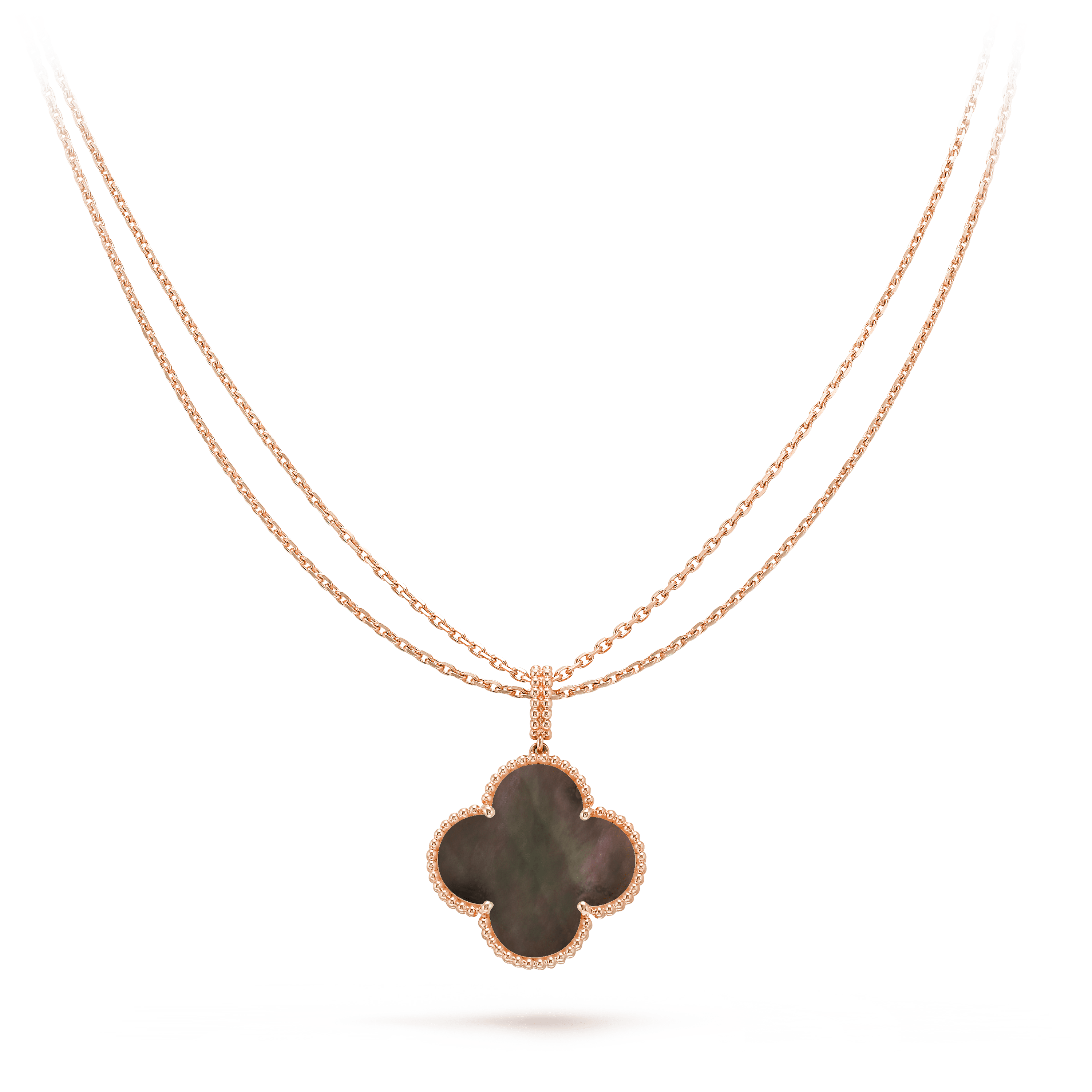 ¡®Loco¡¯CLOVER 25MM GOLD DARK MOP BIG CLOVER NECKLACE