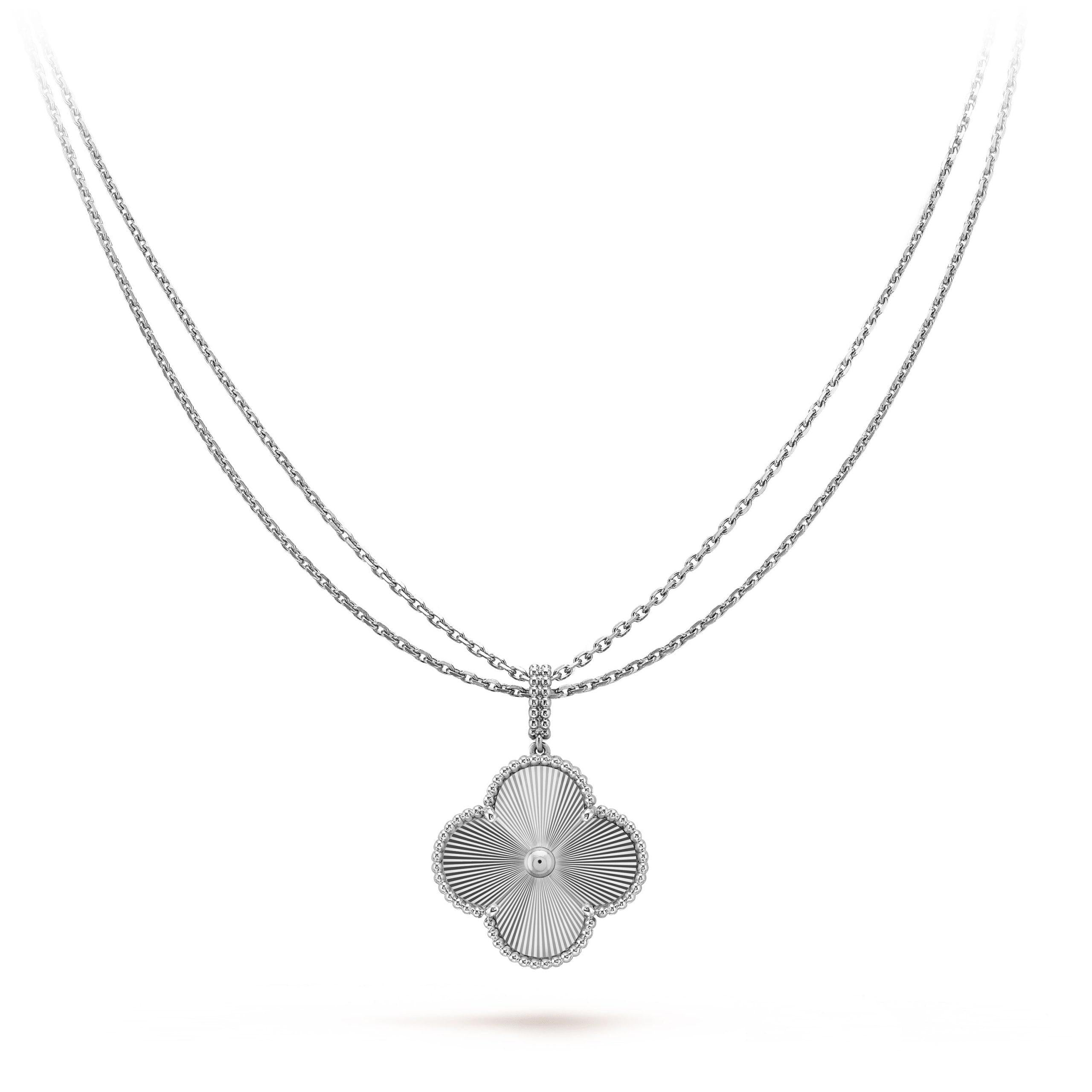 ¡®Loco¡¯CLOVER 25MM SILVER BIG CLOVER NECKLACE
