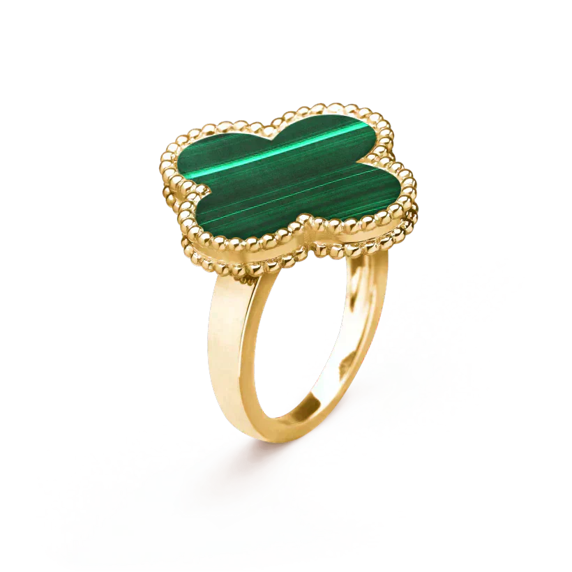 ¡®Loco¡¯CLOVER MALACHITE RING