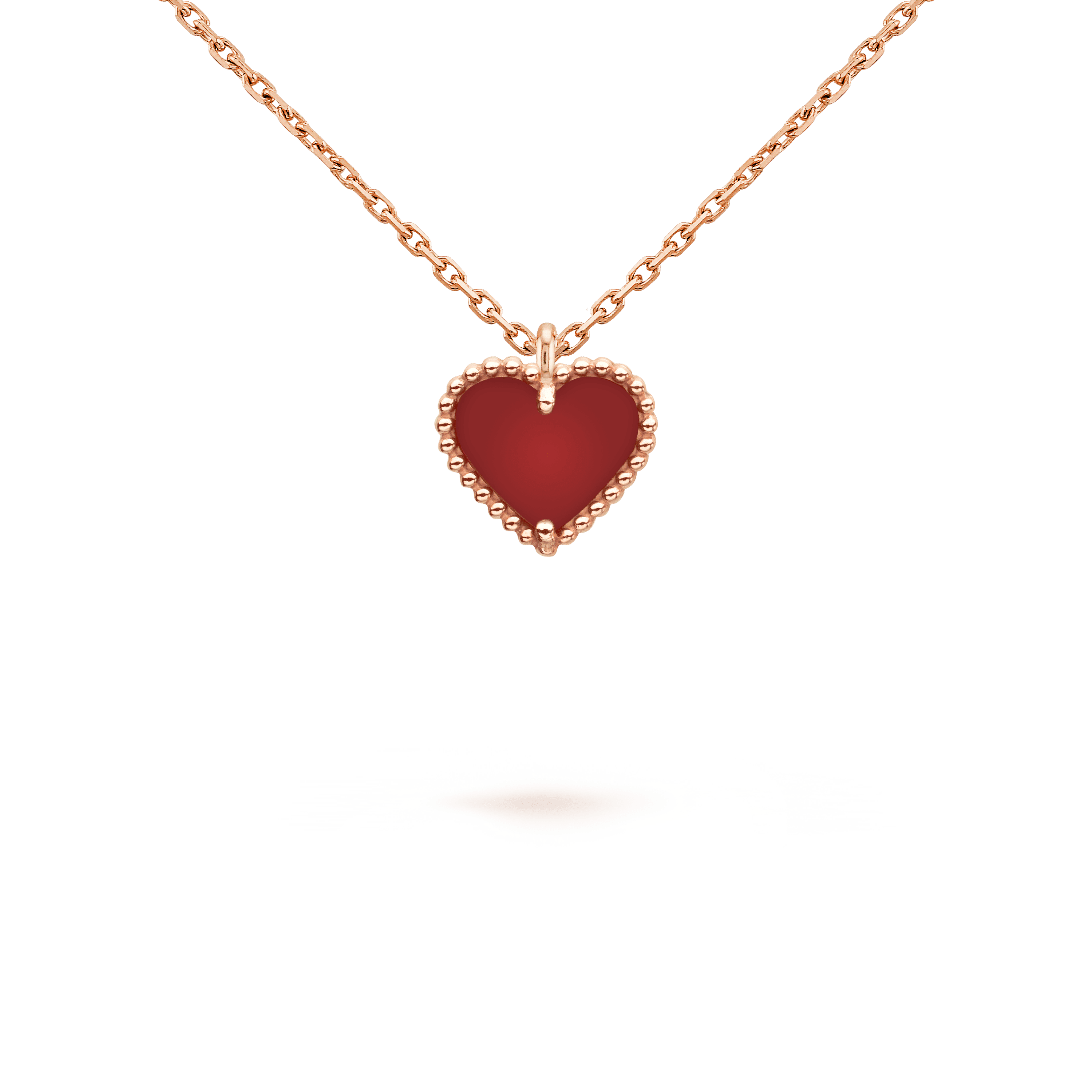 ¡®Loco¡¯SWEET CLOVER CARNELIAN HEART NECKLACE