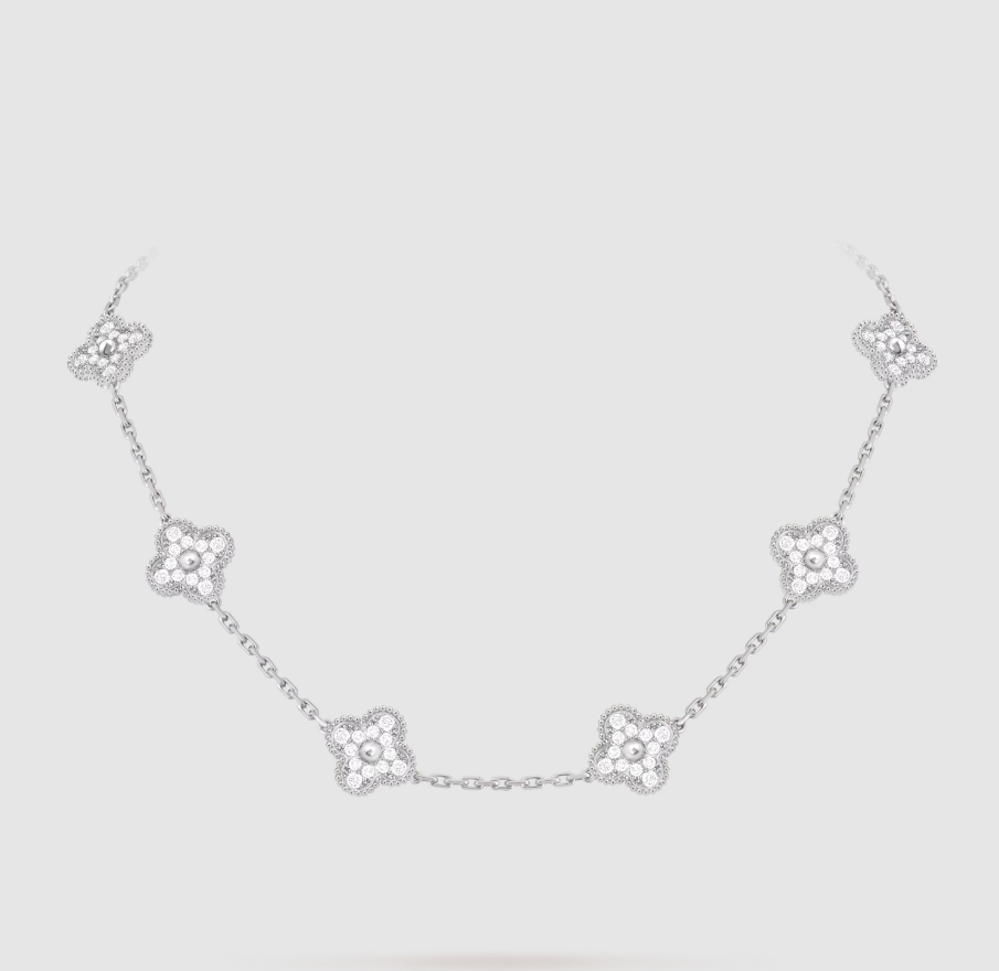[¡®Loco¡¯]CLOVER 10 MOTIFS FULL DIAMOND NECKLACE