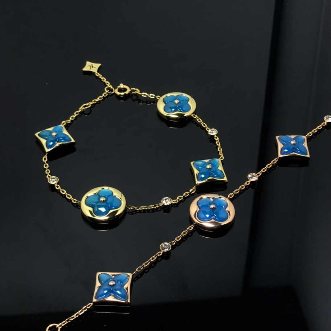 ¡®Loco¡¯STAR AND SUN 4 MOTIF BLUE BRACELET