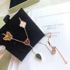 ¡®Loco¡¯LUCKY SPRING 4 MOTIFS ROSE GOLD NECKLACE